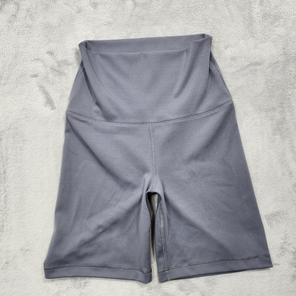 Yogalicious Biker Shorts Womens S Gray Lux Everyday 7" High Rise Yoga Workout